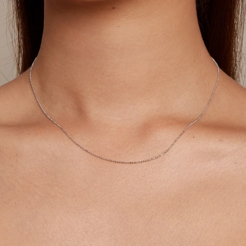 (imagem para) Colar Básico de Corrente de Miçangas Brilhante Estilo Pandora - SCA027 - Visualizar 8