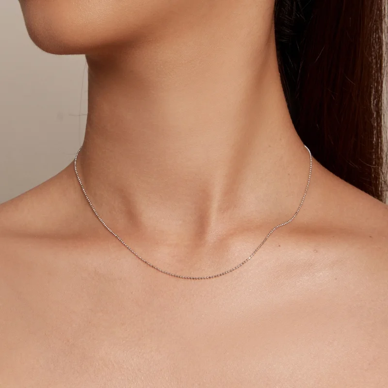 (imagem para) Colar Básico de Corrente de Miçangas Brilhante Estilo Pandora - SCA027 - Visualizar 9