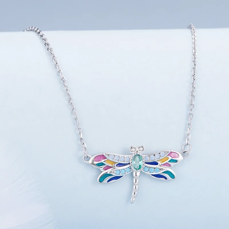 (imagem para) Colar de Libélula Estilo Pandora - BSN348 - Visualizar 2