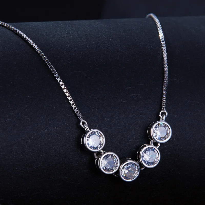 (imagem para) Colar de Moissanita Pandora Style 0.3Ct (Um Certificado) - MSN022 - Visualizar 2
