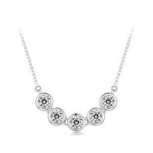 (imagem para) Colar de Moissanita Pandora Style 0.3Ct (Um Certificado) - MSN022