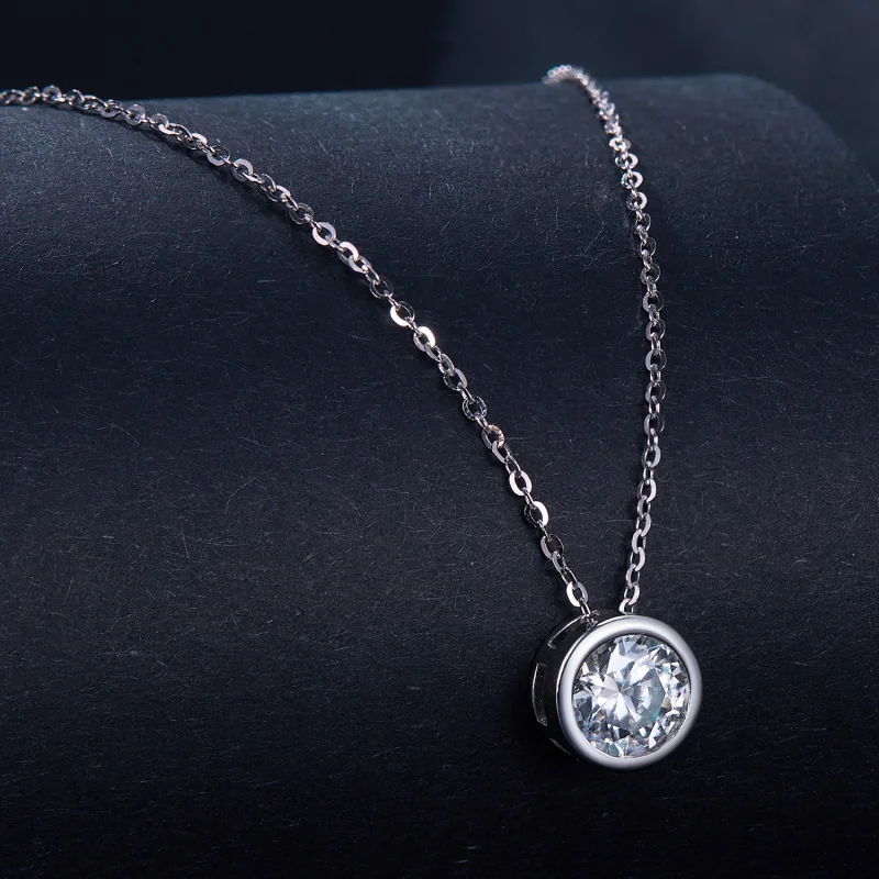 (imagem para) Colar de Moissanite 1Ct Estilo Pandora (Um Certificado) - MSN021 - Visualizar 2