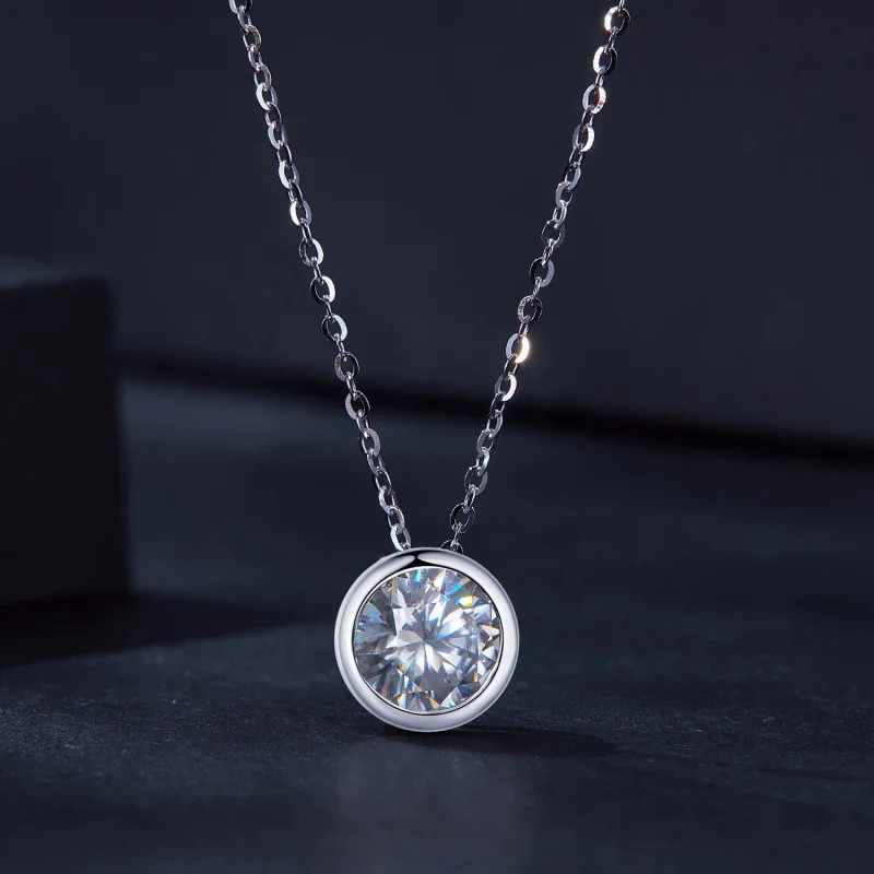 (imagem para) Colar de Moissanite 1Ct Estilo Pandora (Um Certificado) - MSN021 - Visualizar 3