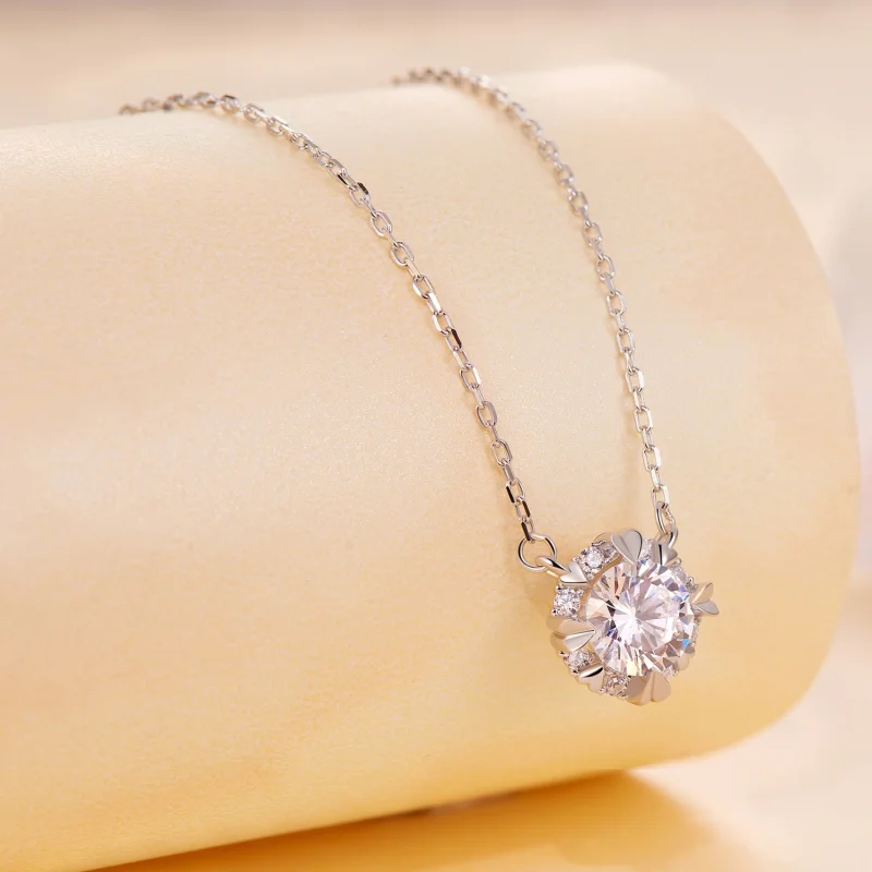 (imagem para) Colar de Moissanite Estilo Pandora Exclusivo (Um Certificado) - MSN011 - Visualizar 3