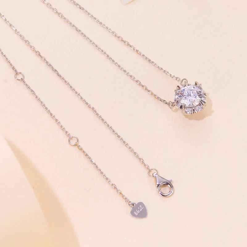 (imagem para) Colar de Moissanite Estilo Pandora Exclusivo (Um Certificado) - MSN011 - Visualizar 4