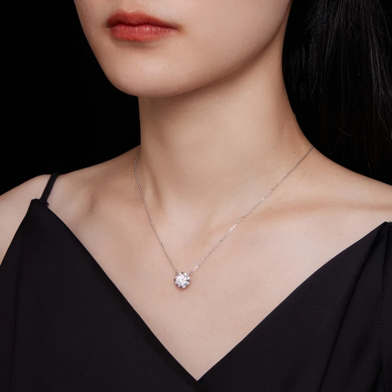 (imagem para) Colar de Moissanite Estilo Pandora Exclusivo (Um Certificado) - MSN011 - Visualizar 7