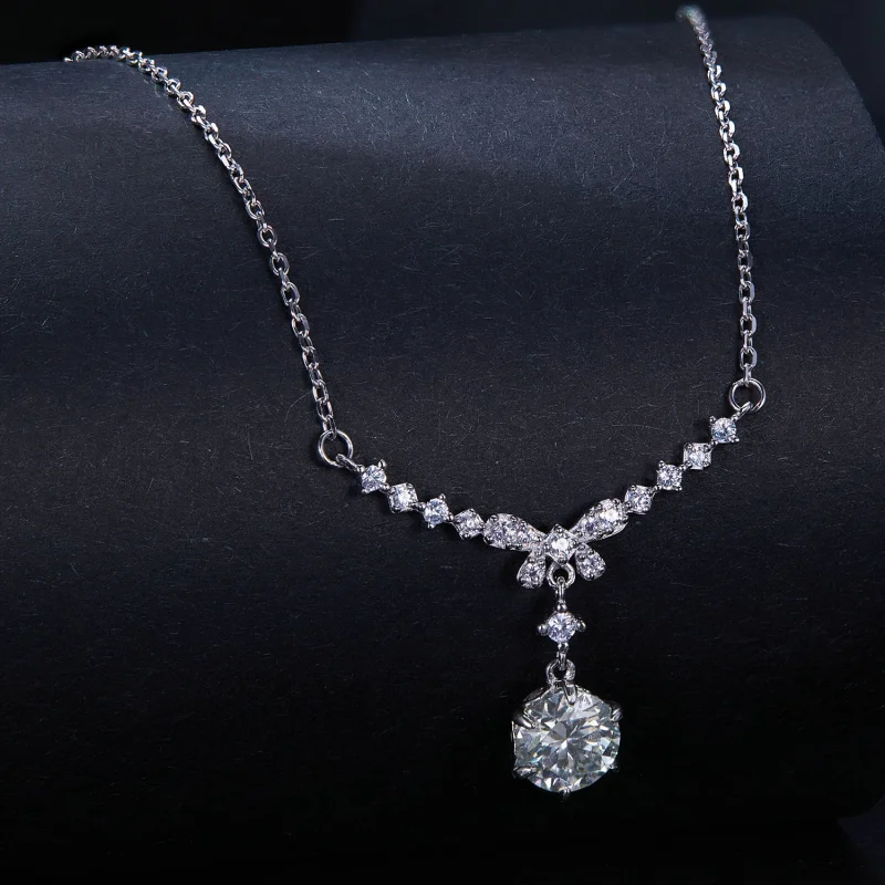 (imagem para) Colar de Moissanite Estilo Pandora (Um Certificado) - MSN020 - Visualizar 2