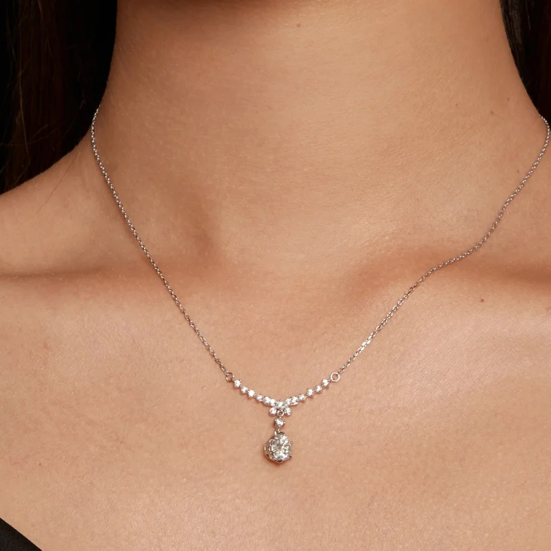 (imagem para) Colar de Moissanite Estilo Pandora (Um Certificado) - MSN020 - Visualizar 6