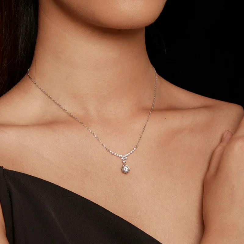 (imagem para) Colar de Moissanite Estilo Pandora (Um Certificado) - MSN020 - Visualizar 7