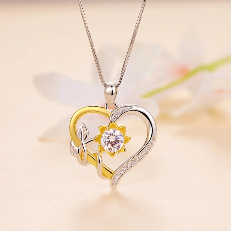 (imagem para) Colar de Moissanite Love Estilo Pandora (Um Certificado) - MSN012 - Visualizar 2