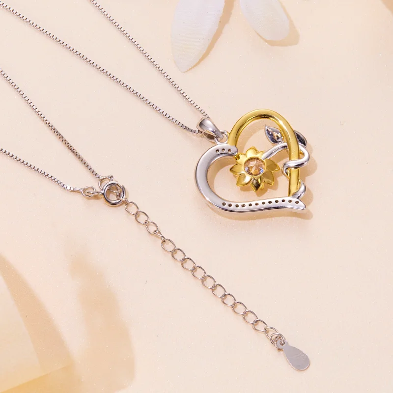 (imagem para) Colar de Moissanite Love Estilo Pandora (Um Certificado) - MSN012 - Visualizar 5