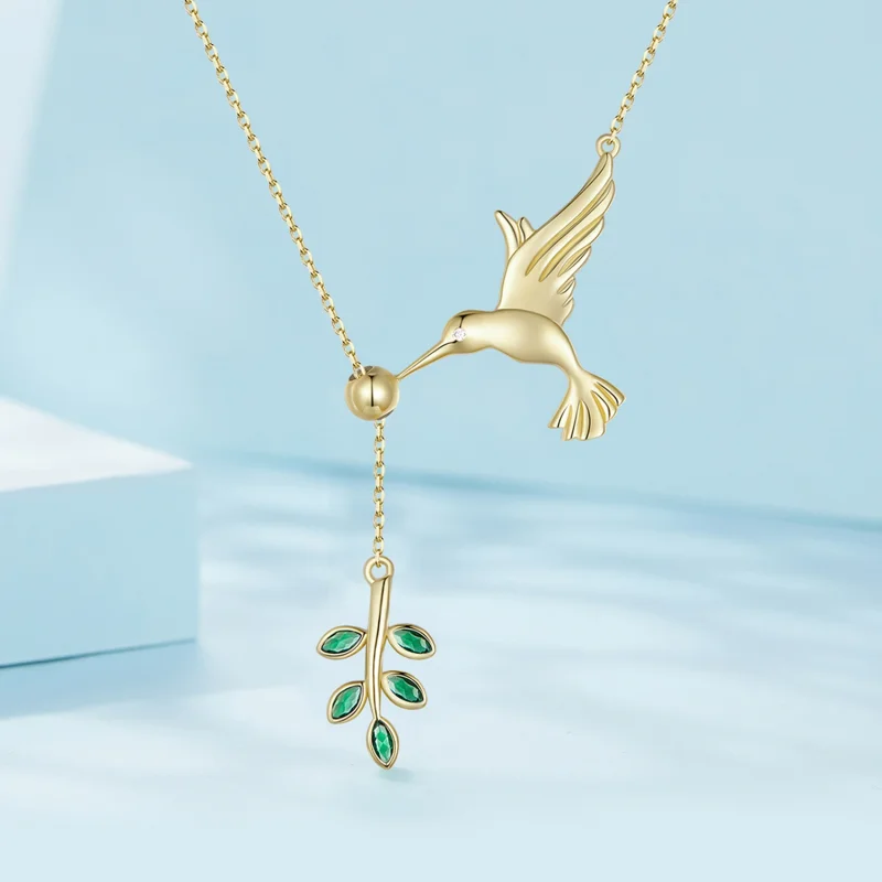 (imagem para) Colar de Prata 925 Saudações do Beija-flor Estilo Pandora - SCN217-B - Visualizar 2