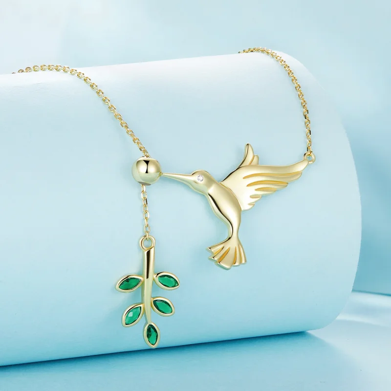 (imagem para) Colar de Prata 925 Saudações do Beija-flor Estilo Pandora - SCN217-B - Visualizar 3