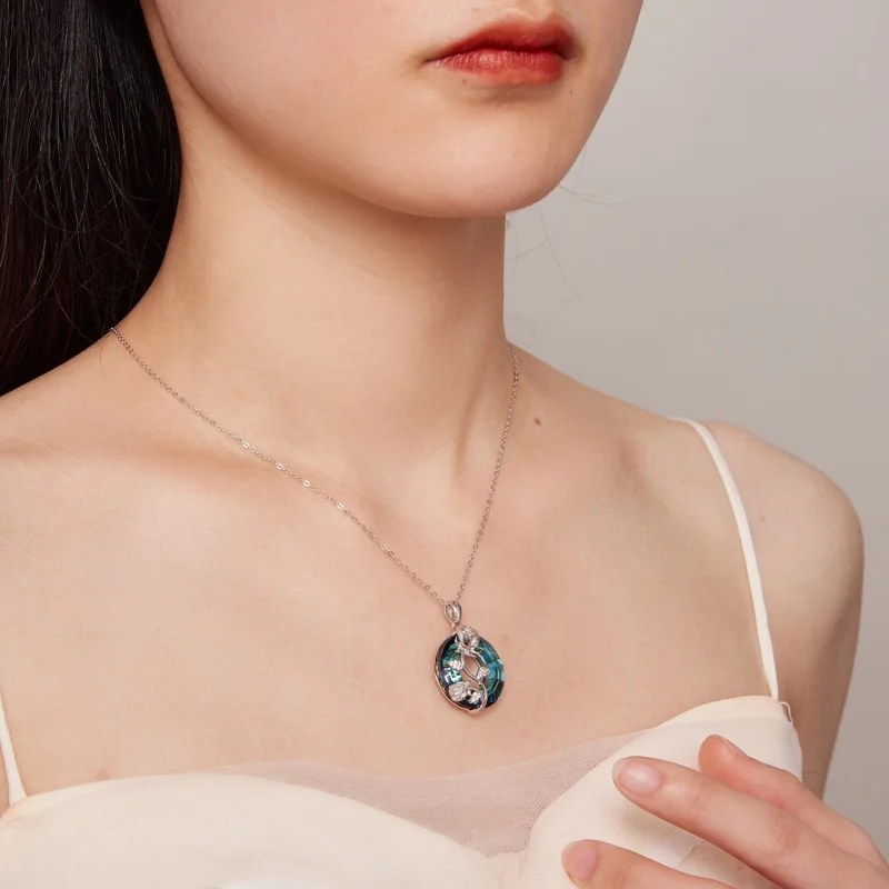 (imagem para) Colar de Rosa com Anjo de Anjo no Estilo Pandora - BSN313 - Visualizar 8