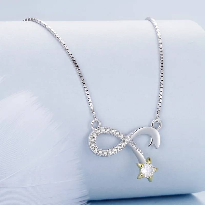 (imagem para) Colar de Símbolo do Infinito Estilo Pandora - BSN351 - Visualizar 2
