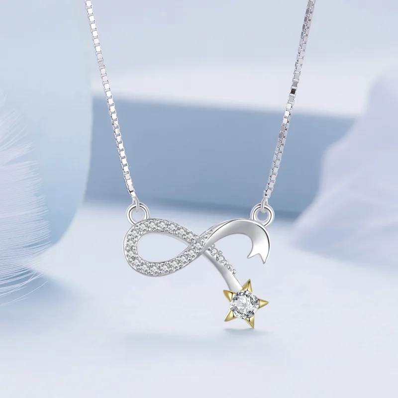 (imagem para) Colar de Símbolo do Infinito Estilo Pandora - BSN351 - Visualizar 3