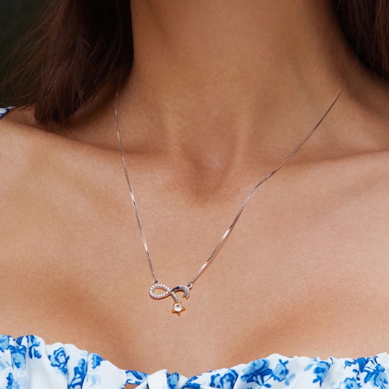(imagem para) Colar de Símbolo do Infinito Estilo Pandora - BSN351 - Visualizar 5