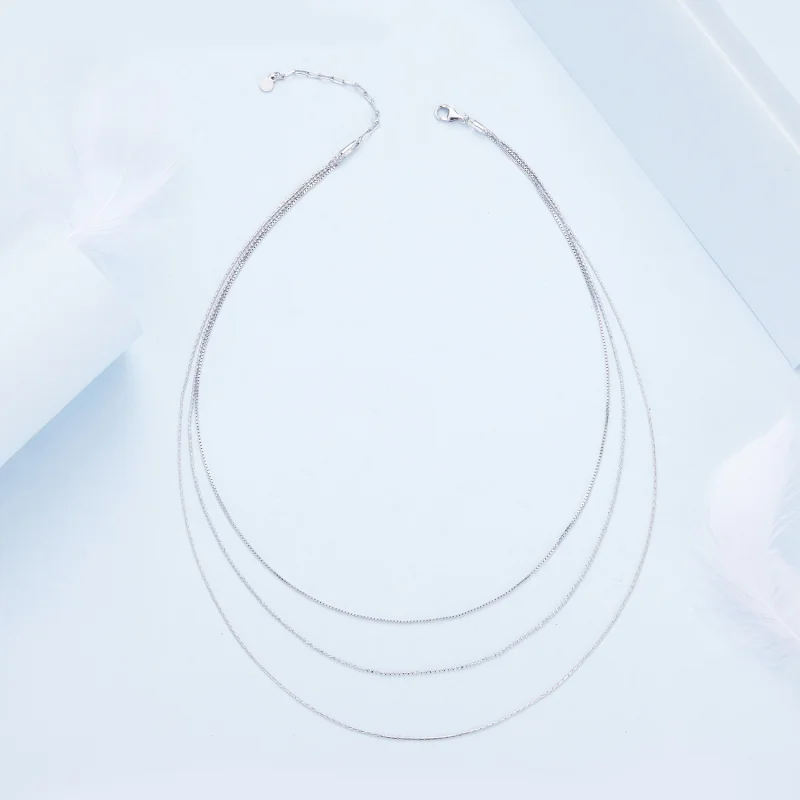 (imagem para) Colar de Três Camadas Estilo Pandora - BSN333 - Visualizar 4