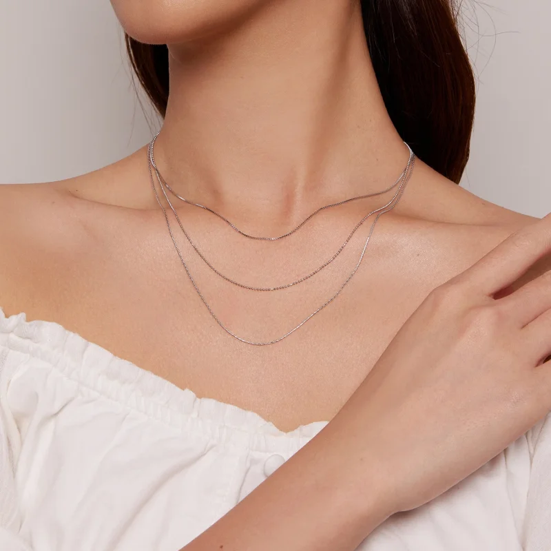 (imagem para) Colar de Três Camadas Estilo Pandora - BSN333 - Visualizar 7