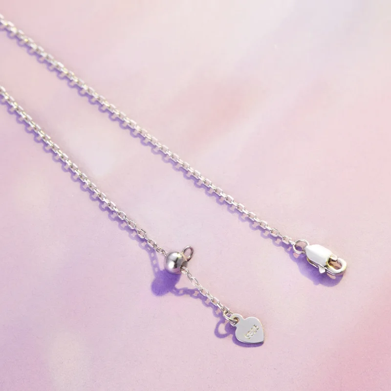 (imagem para) Colar Extensível de Amor-Perfeito Estilo Pandora - BSN336 - Visualizar 4