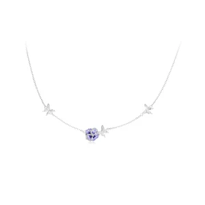 (imagem para) Colar Extensível de Amor-Perfeito Estilo Pandora - BSN336