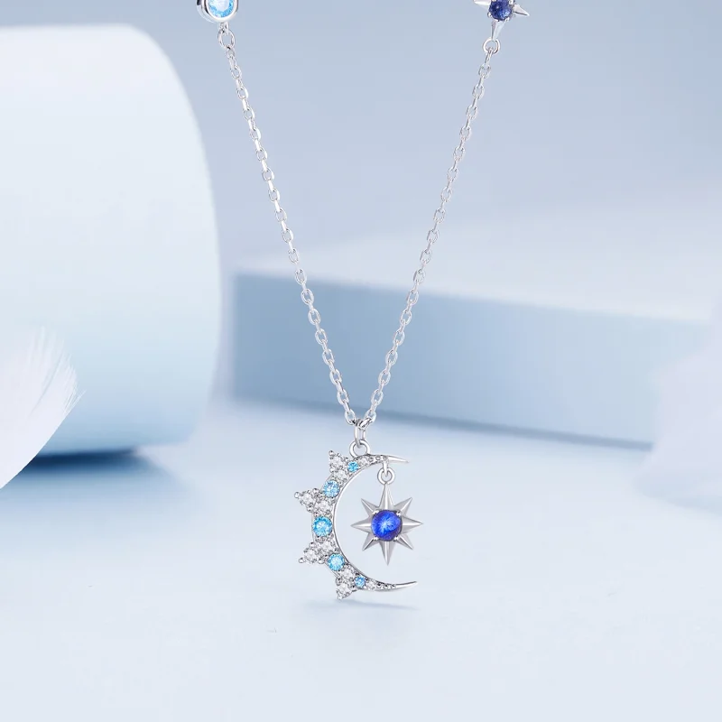 (imagem para) Colar Pandora Style Estouro de Estrela Lunar - BSN347 - Visualizar 3