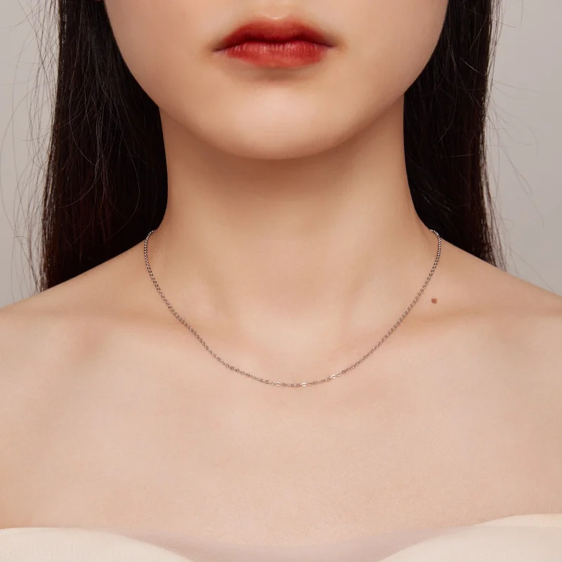 (imagem para) Colar Simples de Prata no Estilo Pandora - SCA018 - Visualizar 6