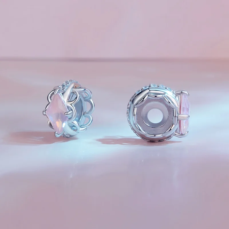 (imagem para) Espaçador de Silicone com Renda Rosa Estilo Pandora - SCC2642 - Visualizar 3