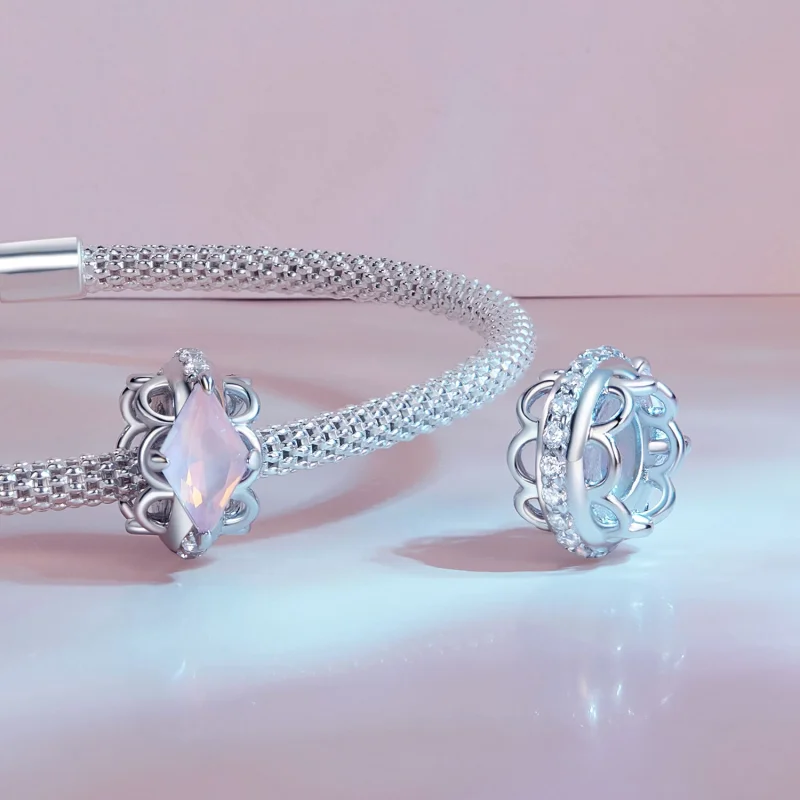 (imagem para) Espaçador de Silicone com Renda Rosa Estilo Pandora - SCC2642 - Visualizar 5