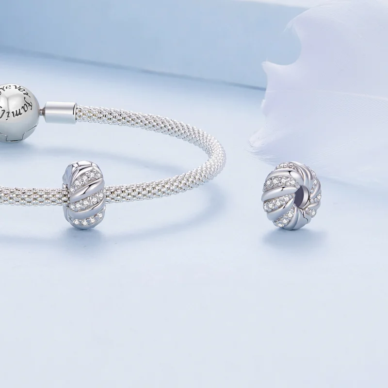 (imagem para) Espaçador de Silicone com Torção Estilo Pandora - BSC905 - Visualizar 4