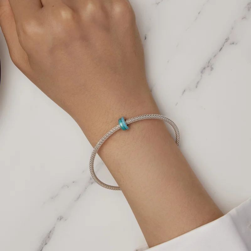 (imagem para) Espaçador de Silicone Dupla Camada Azul Estilo Pandora - BSC883-TQ - Visualizar 6