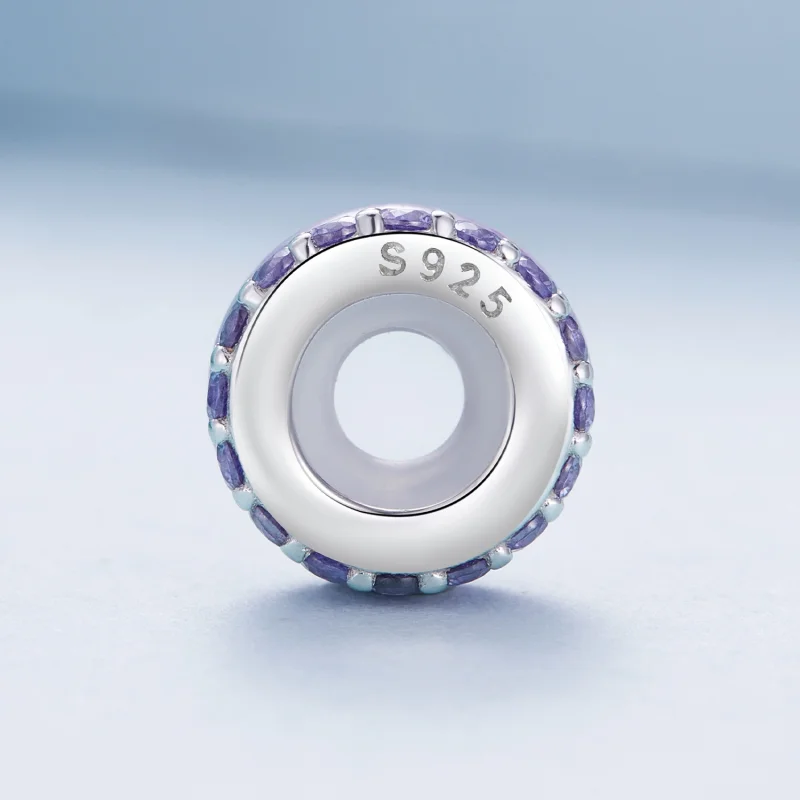 (imagem para) Espaçador de Silicone Dupla Camada Roxo Estilo Pandora - BSC883-VT - Visualizar 3