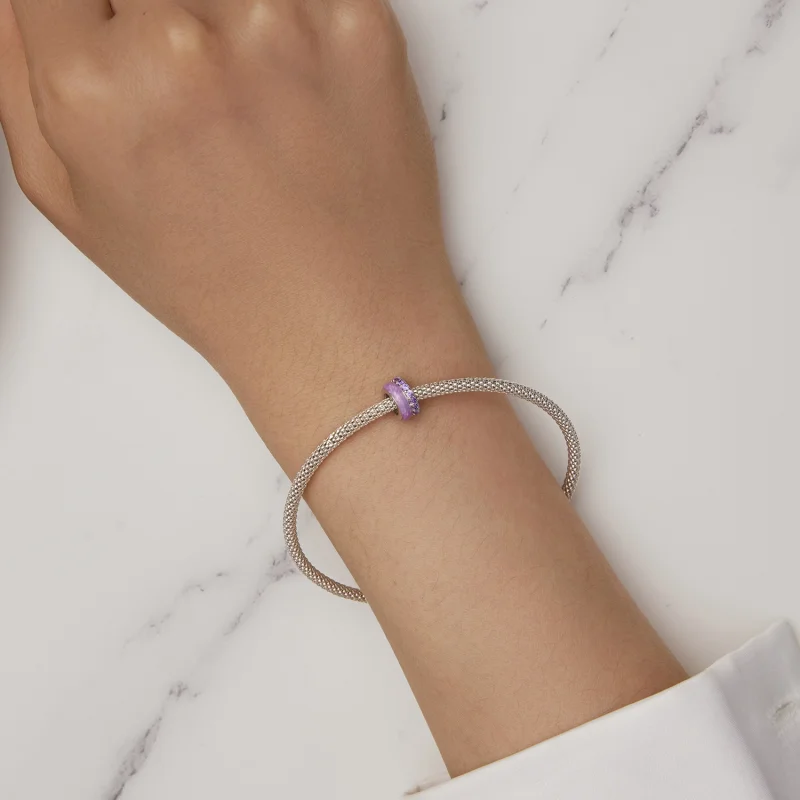 (imagem para) Espaçador de Silicone Dupla Camada Roxo Estilo Pandora - BSC883-VT - Visualizar 6