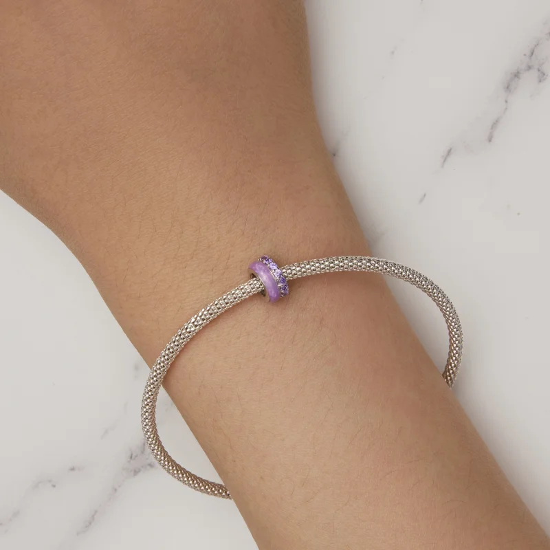(imagem para) Espaçador de Silicone Dupla Camada Roxo Estilo Pandora - BSC883-VT - Visualizar 7