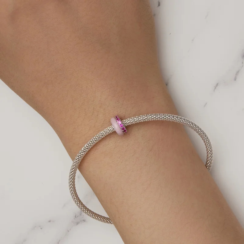 (imagem para) Espaçador de Silicone Rosa de Dupla Camada no Estilo Pandora - BSC883-PK - Visualizar 7