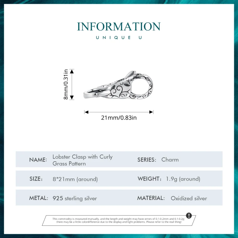 (imagem para) Fecho Duplo de Lagosta Estilo Pandora - BSP023 - Visualizar 4