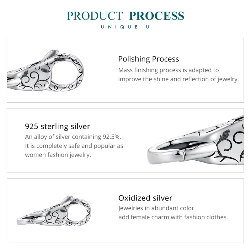 (imagem para) Fecho Duplo de Lagosta Estilo Pandora - BSP023 - Visualizar 6