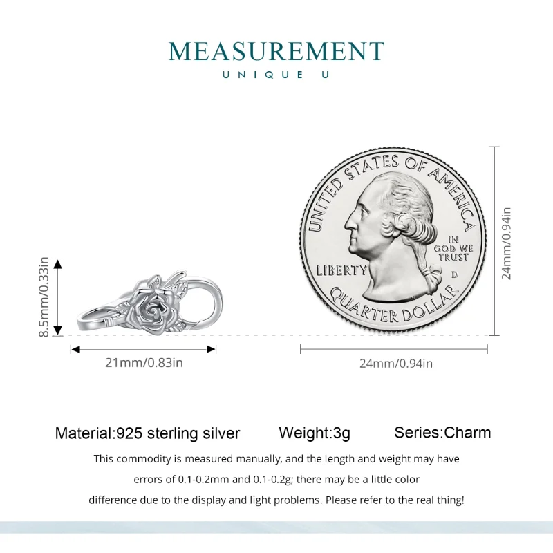 (imagem para) Fecho Duplo de Lagosta Estilo Pandora com Rosa - BSP024 - Visualizar 5