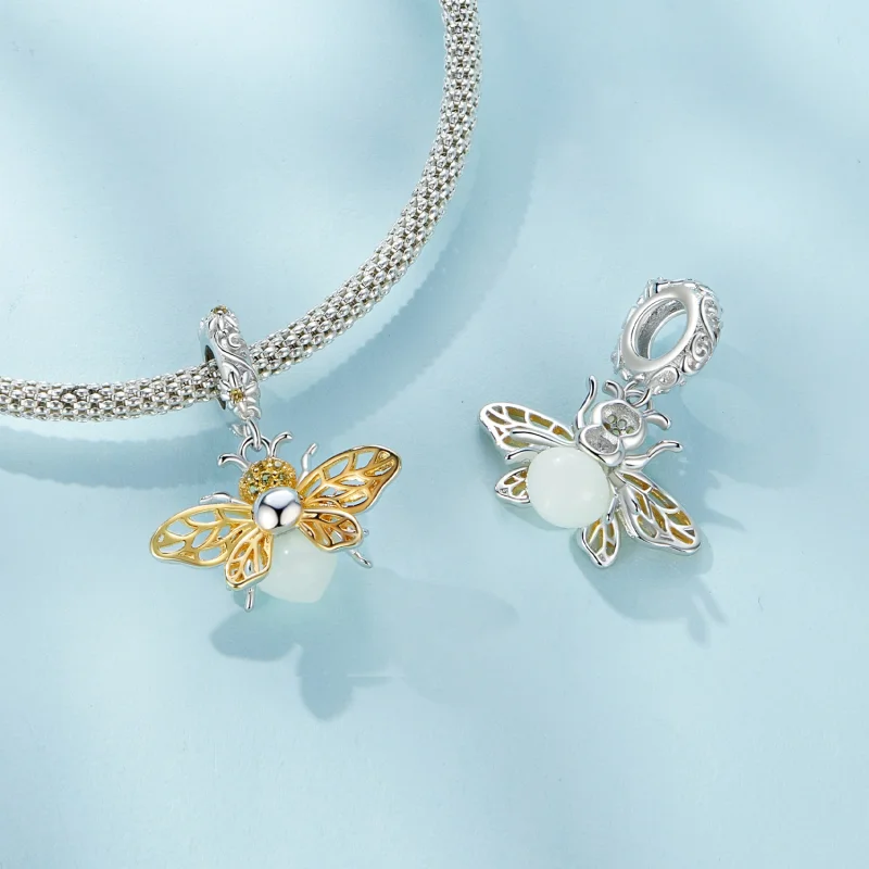 (imagem para) Pandora Style Bee Glow-In-The-Dark Dangle - SCC2616 - Visualizar 4