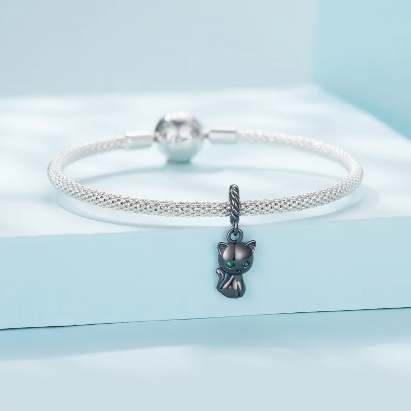 (imagem para) Pandora Style Cat Dangle - SCX122-D - Visualizar 3