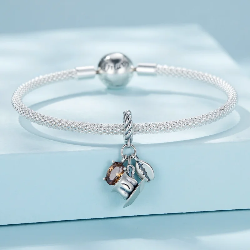 (imagem para) Pandora Style Coffee Dangle - SCC2467 - Visualizar 3
