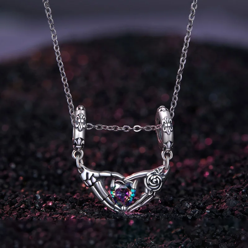 (imagem para) Pandora Style Halloween Skull Hands Dangle - SCC2607 - Visualizar 2