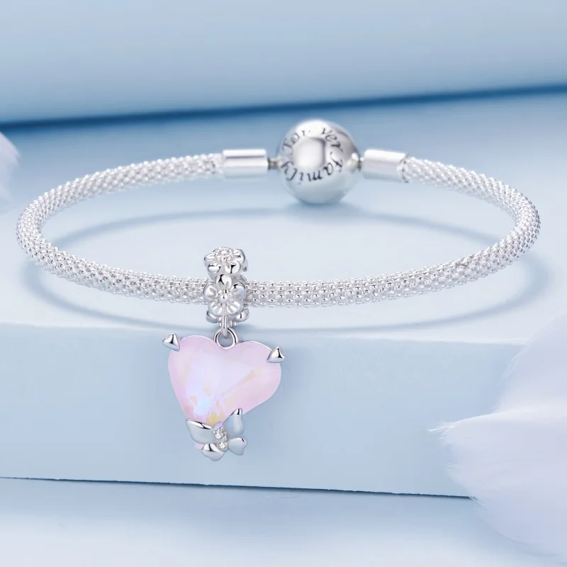 (imagem para) Pandora Style Mocha Butterfly Dangle - BSC809 - Visualizar 3