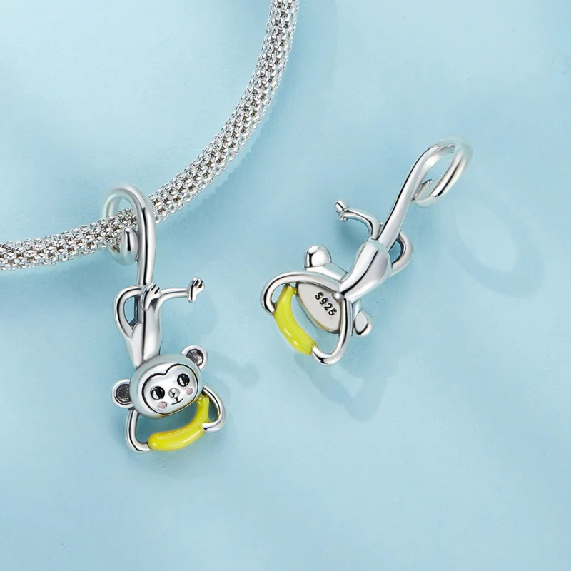 (imagem para) Pandora Style Monkey Dangle - SCC2547 - Visualizar 4