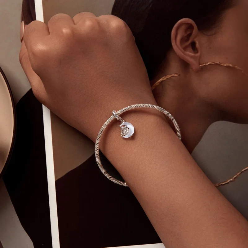 (imagem para) Pandora Style Moon Unicorn Dangle - BSC926 - Visualizar 5