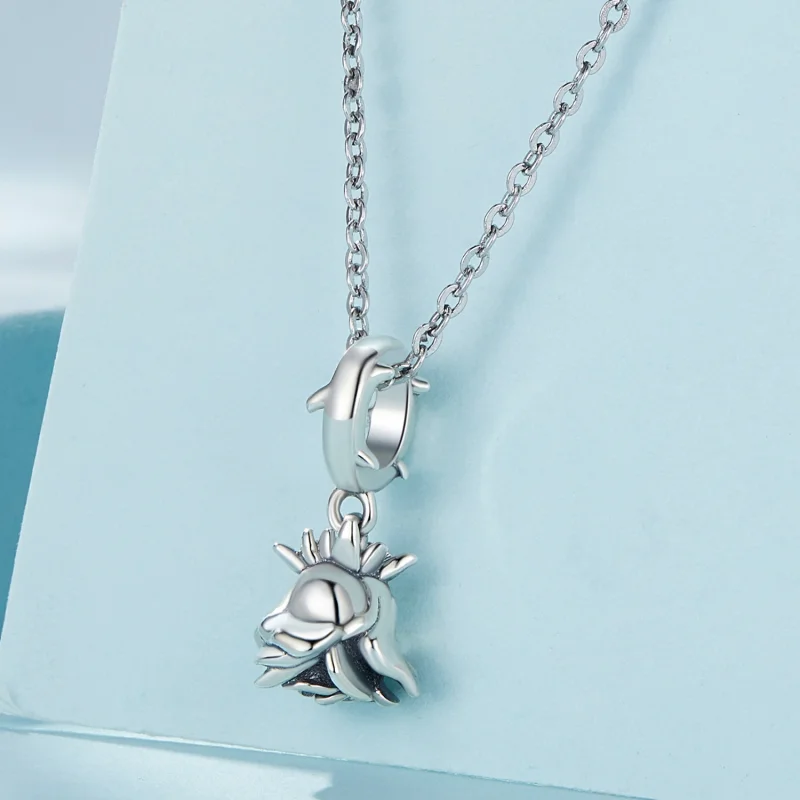 (imagem para) Pandora Style Pingente de Rosa Pendente - SCX142 - Visualizar 3