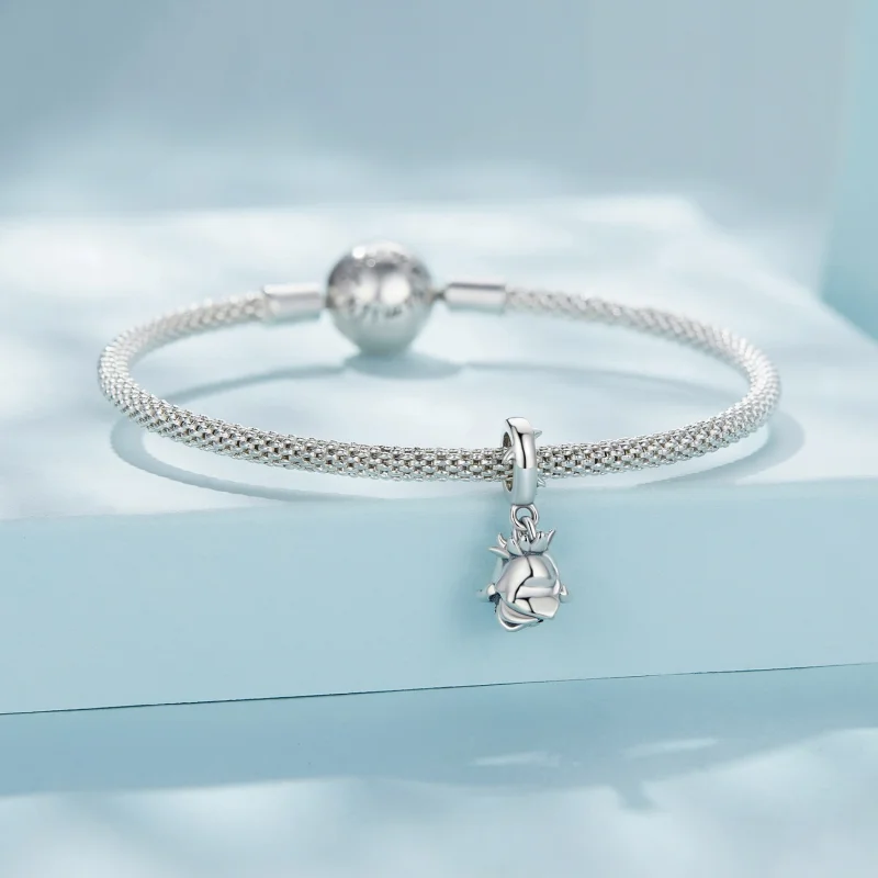 (imagem para) Pandora Style Pingente de Rosa Pendente - SCX142 - Visualizar 4