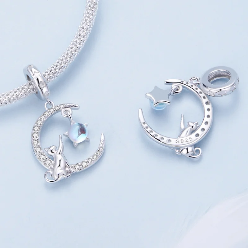 (imagem para) Pandora Style Pingente Lua Gato - BSC810 - Visualizar 4