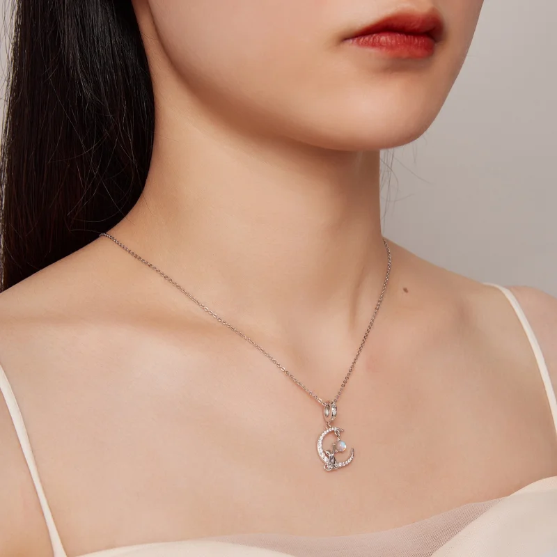 (imagem para) Pandora Style Pingente Lua Gato - BSC810 - Visualizar 7