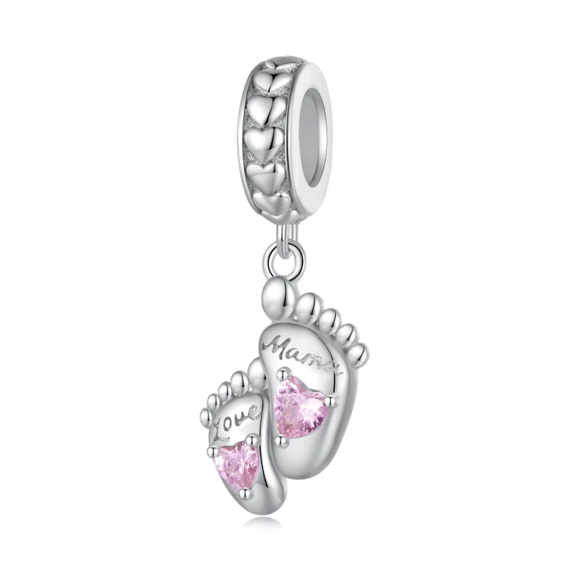 (imagem para) Pandora Style The Footprints of Love Dangle - BSC825 - Visualizar 6